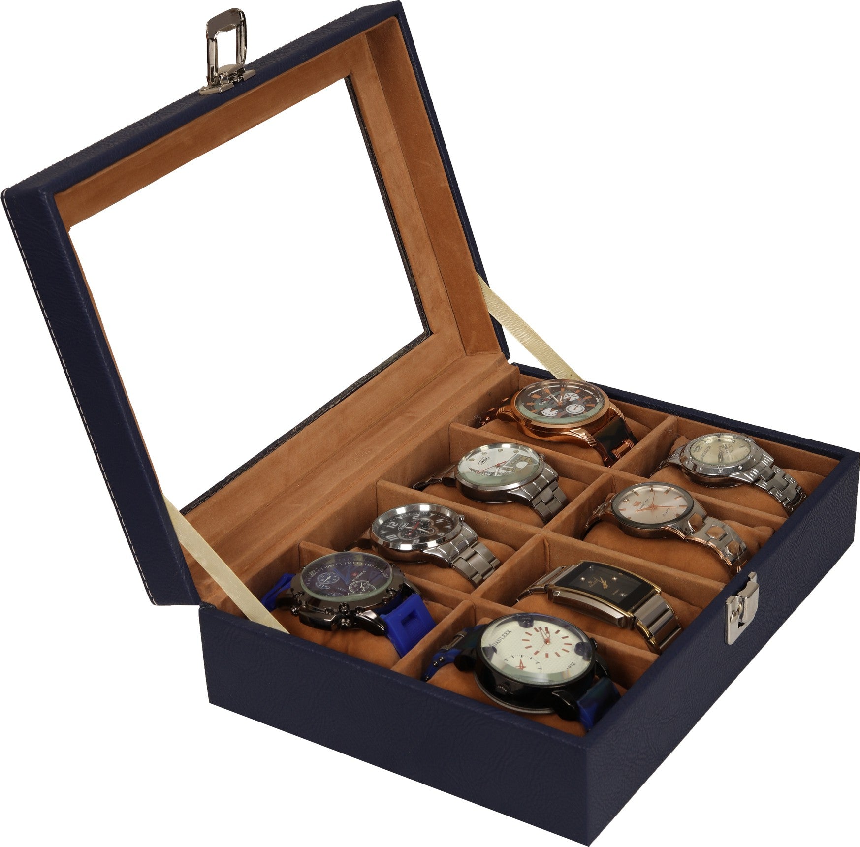 Leatherworld Watch Storage Box watch Organizer watch case Watch Collection  8 Slot Watch Box Price in India - Buy Leatherworld Watch Storage Box watch  Organizer watch case Watch Collection 8 Slot Watch