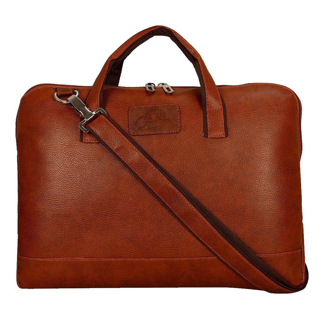 sleek leather laptop bag