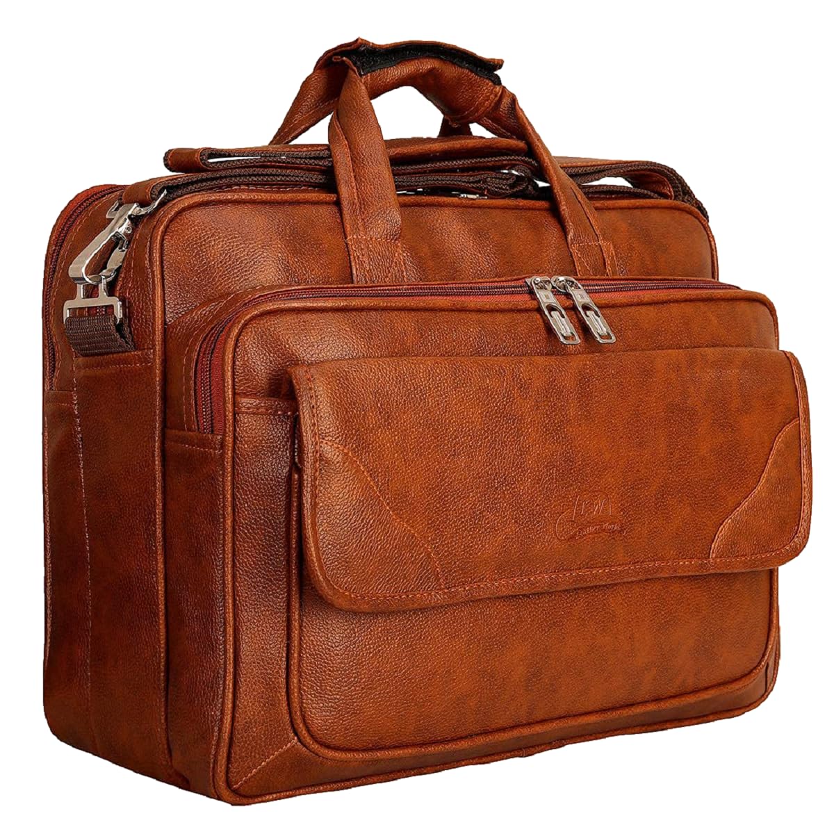 Leather Messenger Bag for Men, 17.3 Inch Vintage PU Leather Laptop Bag  Briefcase Satchel, Large Messenger Bag Water Resistant Mens Work Bag (Black)