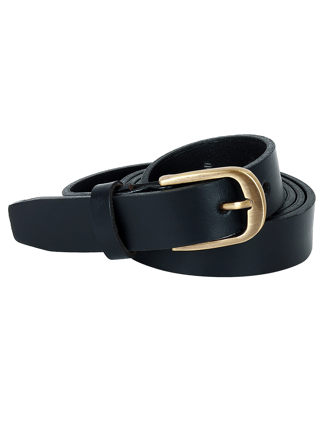 Leather Belts for Women, Genuine Leather Womens Belts with Gold Buckle,  Black Belt