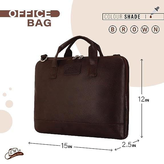 Leather World Sleek & Stylish Unisex PU Leather Office Messenger Bag