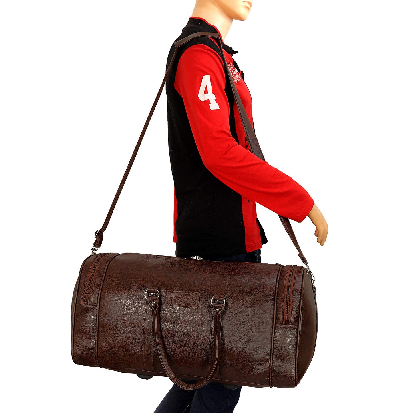 Luxurious Synthetic Leather Cabin Luggage Travel Duffel Bag