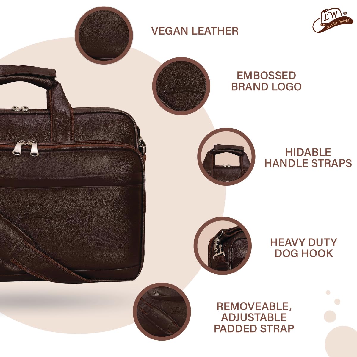 Stylish Unisex Leatherette Office Laptop Bag