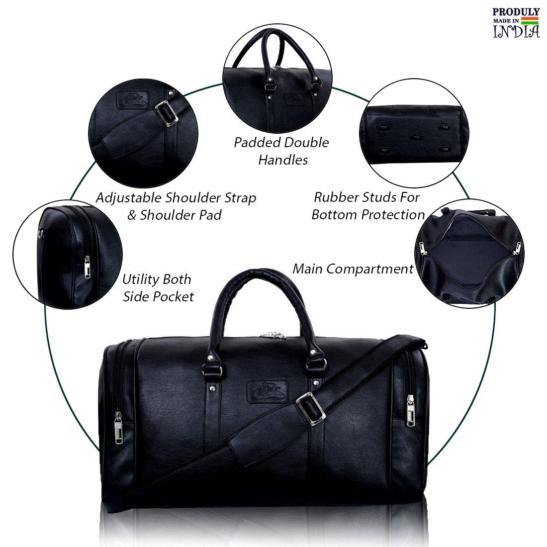 Luxurious Synthetic Leather Cabin Luggage Travel Duffel Bag