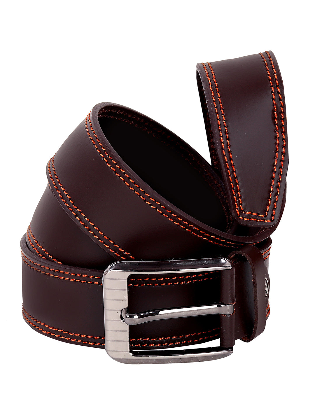 CONTACTS Men Casual Brown Genuine Leather Belt Brown - Price in India
