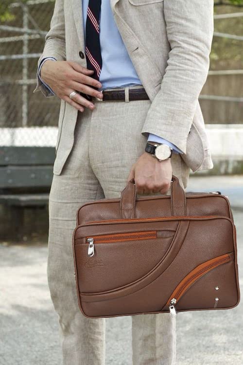 Tan leather work outlet bag