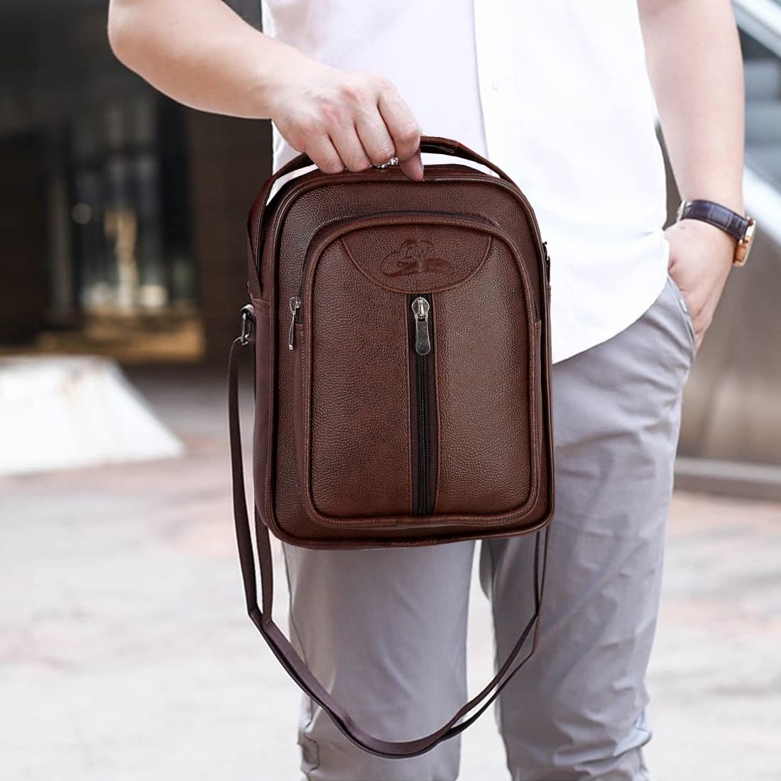 Office sling best sale bag for men