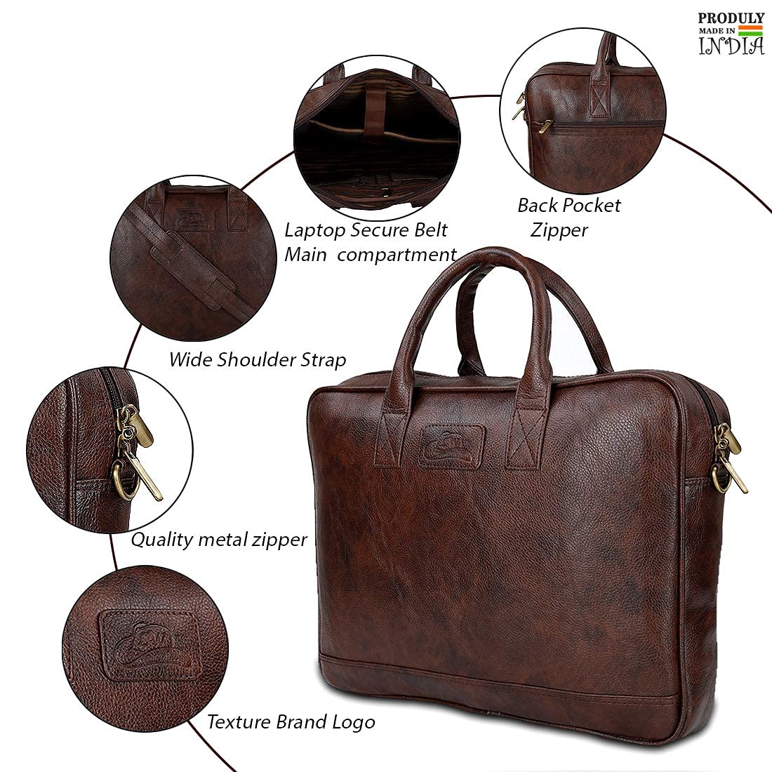 Genuine Leather Laptop Bag + Chocolate – Between Boxes Gifts