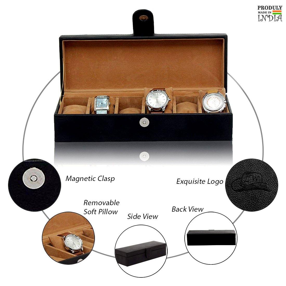 Zakspool Classic Leather Watch Box for single watch Watch Box Price in  India - Buy Zakspool Classic Leather Watch Box for single watch Watch Box  online at Flipkart.com